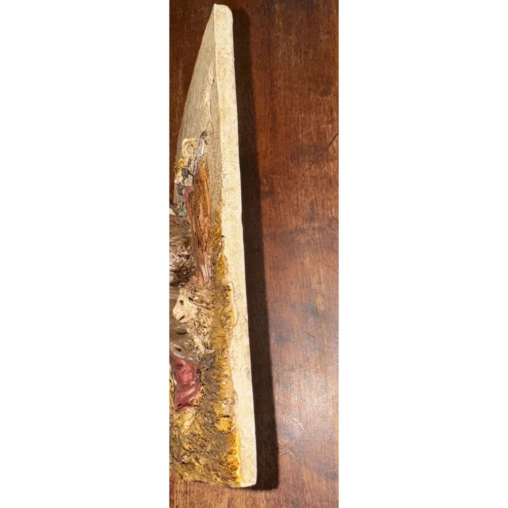 VTG 91 Albert E. Price Hand-Carved Nativity Scene - 3D Polystone‎ - Wall Hanging